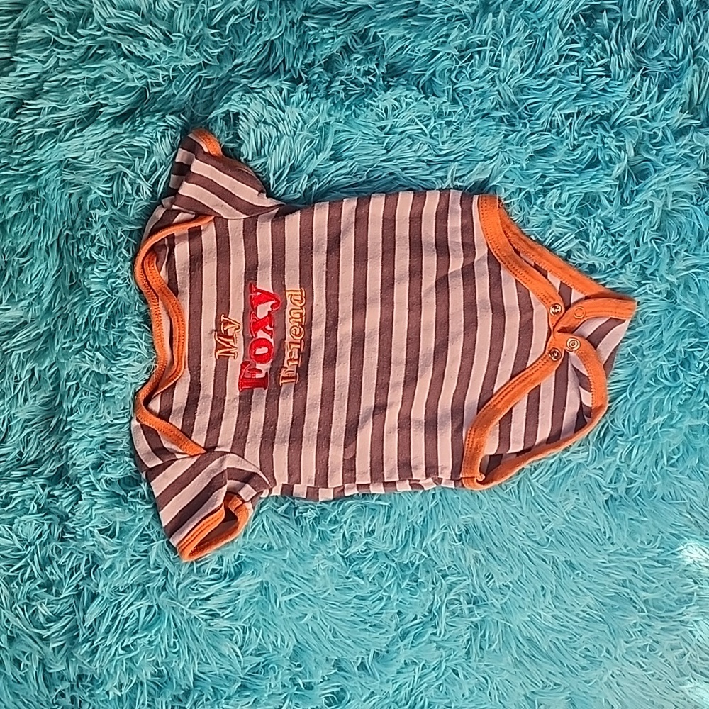 Nüby 24m striped "my foxy friend" Onsie